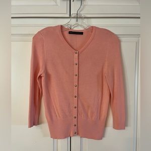 White House Black Market peach cardigan sweater Size small